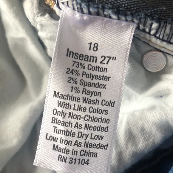 NWT True Craft Original Handcrafted Southern Design Jeans 18 curvy dark blue - Picture 7 of 12